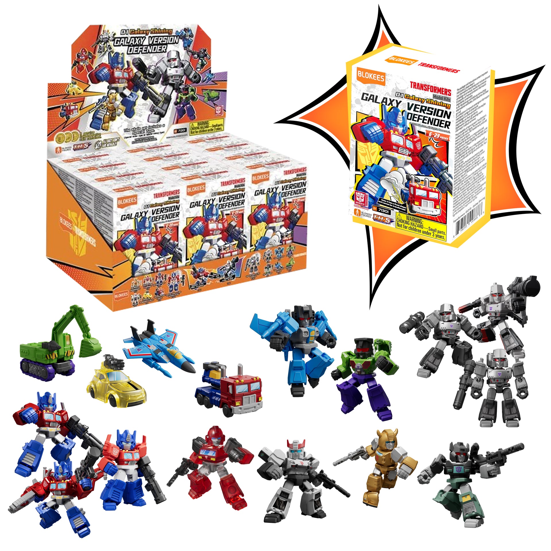 Blokees Transformers 01 Galaxy Shining Optimus Prime 100% Firepower (Super Chase) - Defender Version
